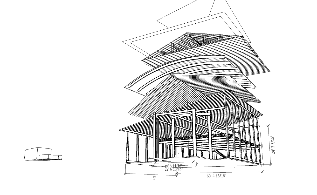 Mechanical Drawing of Various Roof Shapes